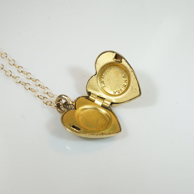 Sweetest Little Floral Engraved Heart Locket