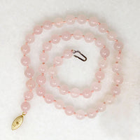 Rose Quartz Bead Necklace