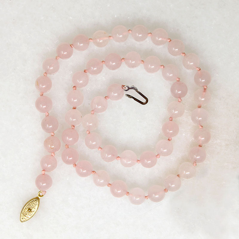 Rose Quartz Bead Necklace