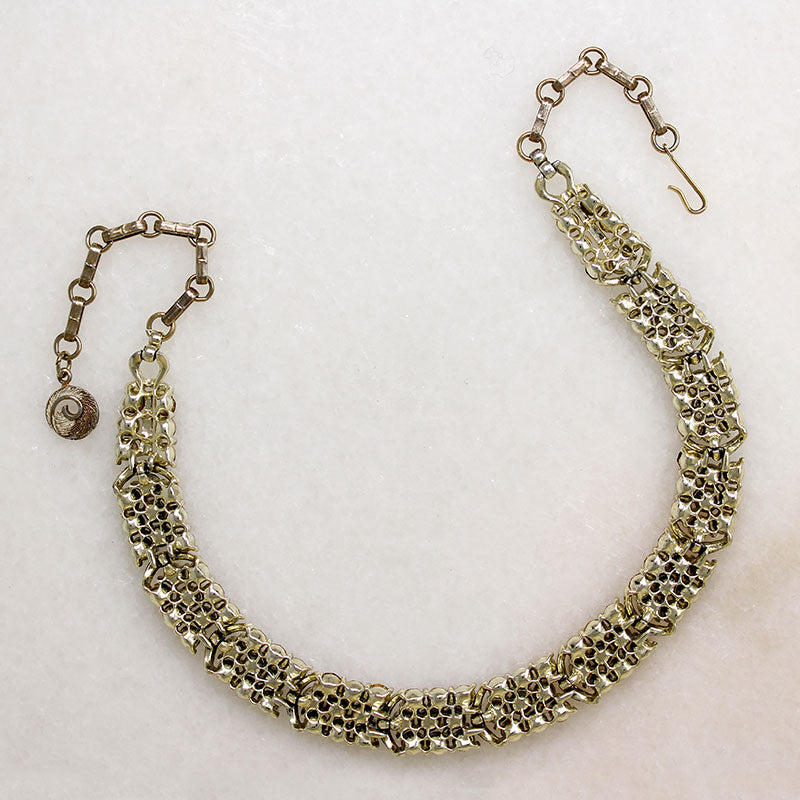 Sophisticated Autumnal Rhinestones Choker by Lisner