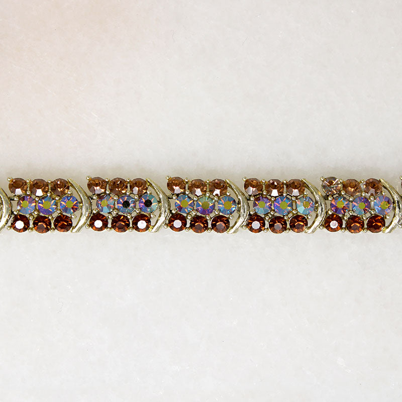 Sophisticated Autumnal Rhinestones Choker by Lisner