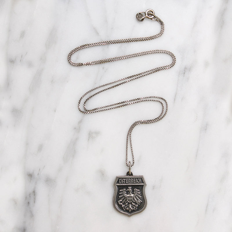 Silver Republic of Austria's Coat of Arms Pendant