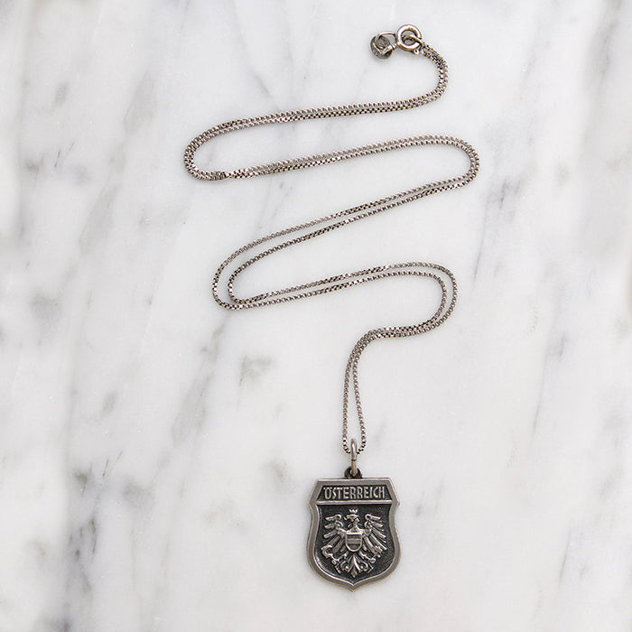Silver Republic of Austria's Coat of Arms Pendant