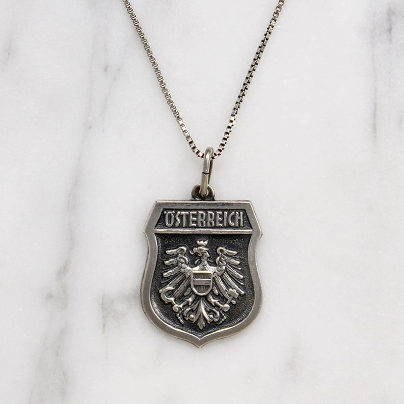 Silver Republic of Austria's Coat of Arms Pendant
