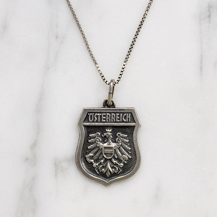 Silver Republic of Austria's Coat of Arms Pendant