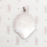 Flowers & Soccer Art Deco Enameled Medal Fob