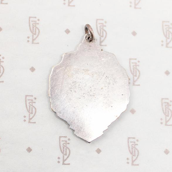 Flowers & Soccer Art Deco Enameled Medal Fob