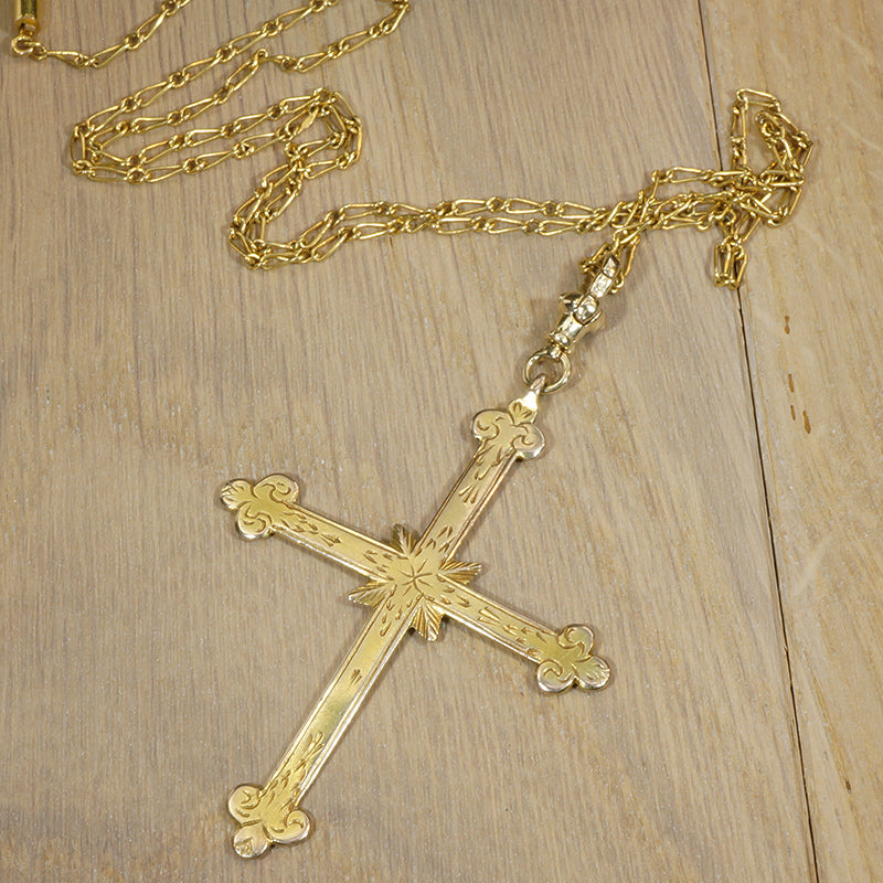 Lovely Antique Provincial Gold Cross
