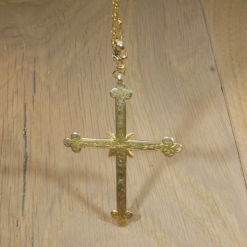 Lovely Antique Provincial Gold Cross