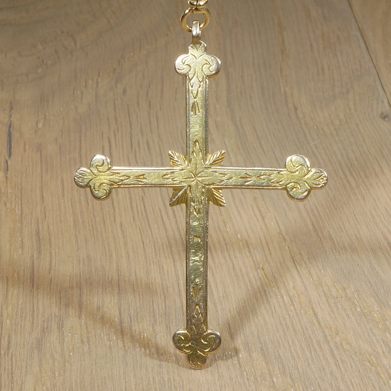 Lovely Antique Provincial Gold Cross