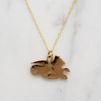 Fierce 14k Gold Hippocampus Pendant 