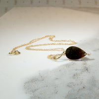 Amethyst Cabochon Pendant with Tiny Pearl Accent