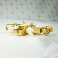 Opulent 18K Gold Cross with Zircons Pearls & Diamonds
