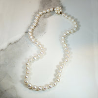 Pearl Choker with Adorable Flower Clasp