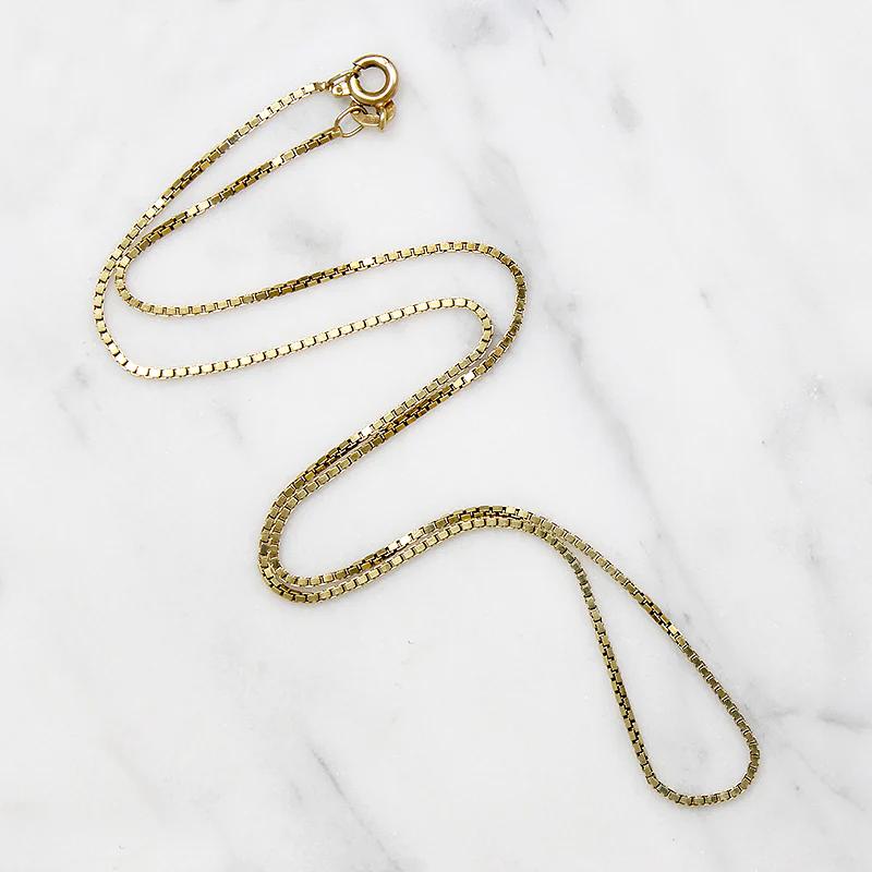 Classic 14k Gold Vintage Box Chain