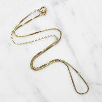 Classic 14k Gold Vintage Box Chain