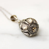 Rose Cut Diamond Encrusted Mughal Ball Pendant