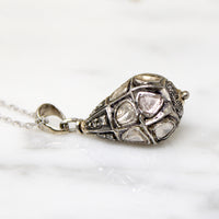 Rose Cut Diamond Encrusted Mughal Ball Pendant