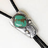 Stunning Green Turquoise in Silver Bolo Tie