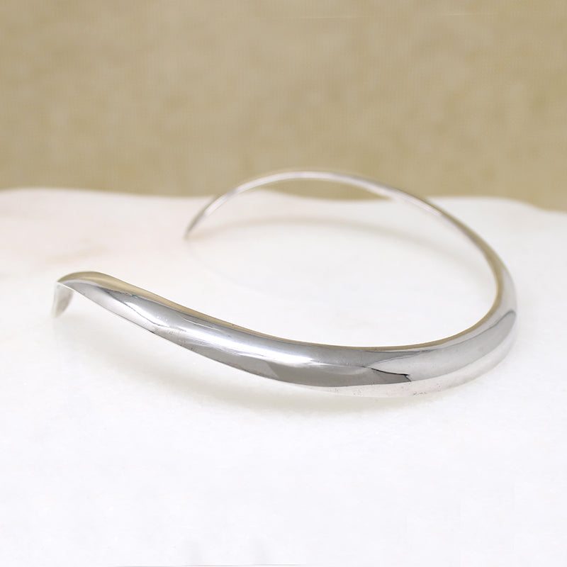 Sensual Sterling Silver Torc Collar Signed CORO