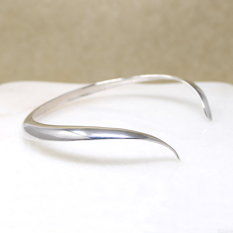 Sensual Sterling Silver Torc Collar Signed CORO