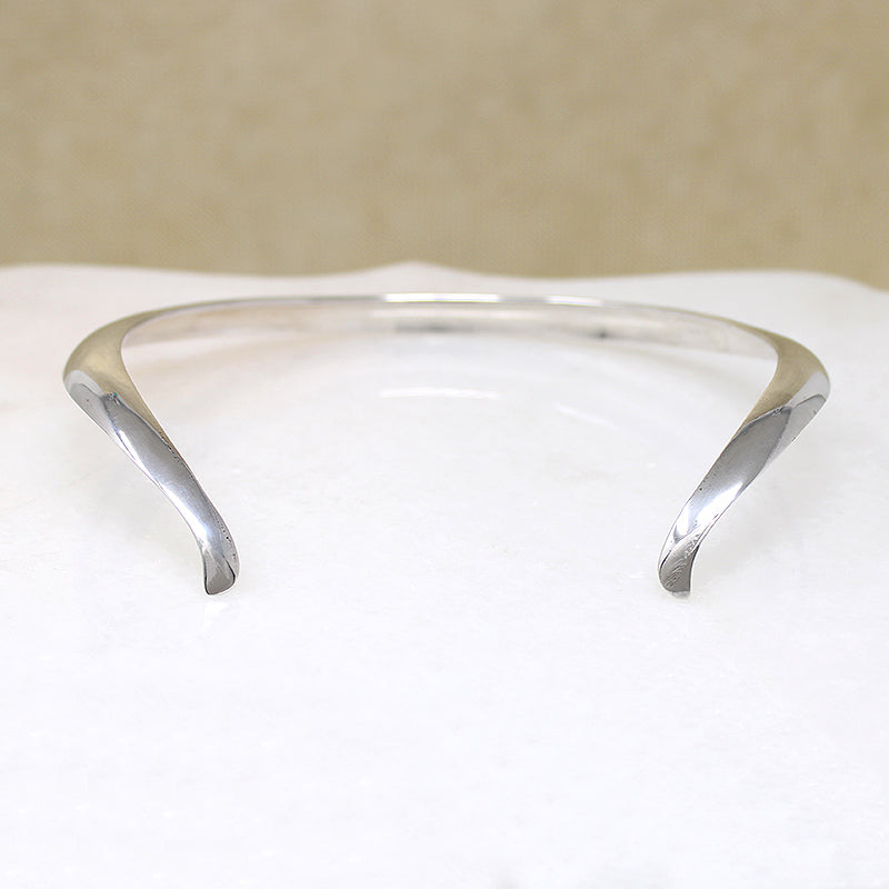 Sensual Sterling Silver Torc Collar Signed CORO