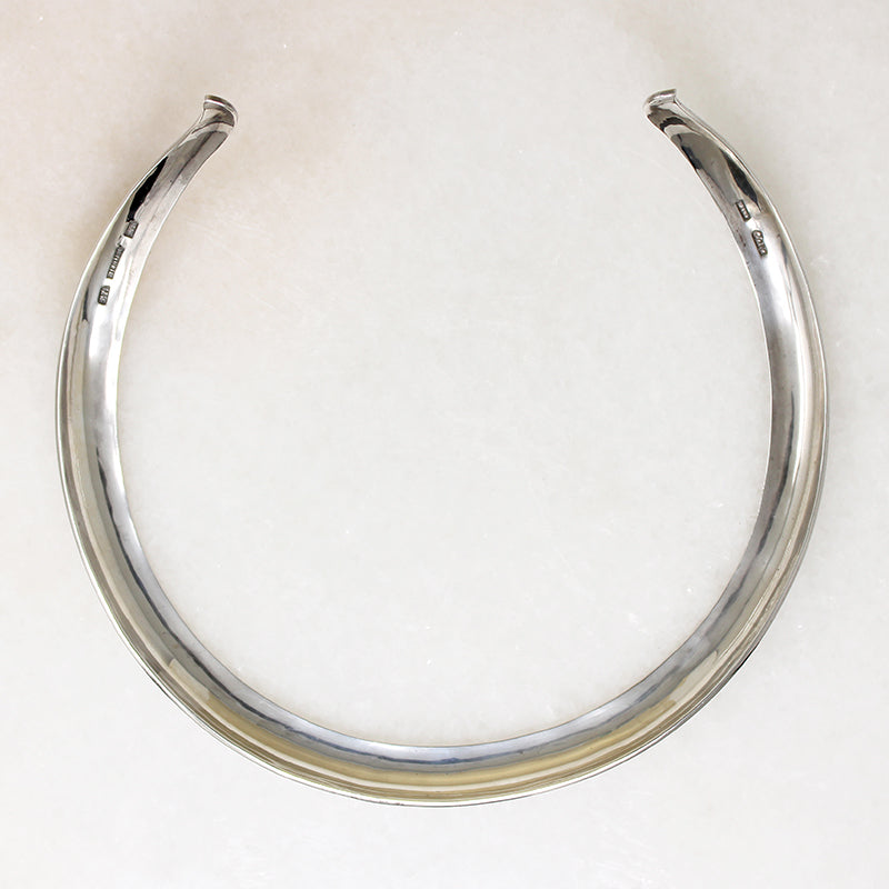 Sensual Sterling Silver Torc Collar Signed CORO