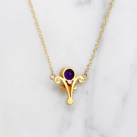 Art Nouveau Amethyst & Pearl Necklace by Blank & Co.