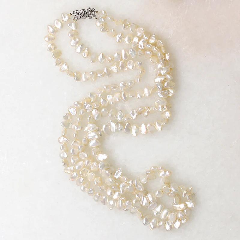 Tropical Moonlight Double-Strand Pearl Necklace