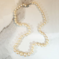 Princess Length Graduated Pearl Necklace with Silver Clasp