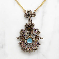Outrageous Color & Sparkle Gem Encrusted French Pendant
