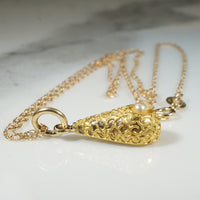 Etruscan Revival Gold Filigree & Pearl Pendant