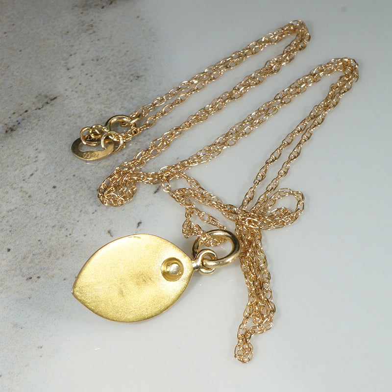 Buttery Tigers Eye in Engraved Gold Arts & Crafts Pendant