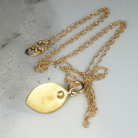 Buttery Tigers Eye in Engraved Gold Arts & Crafts Pendant