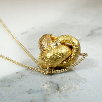 Victorian Love Knot Necklace with Sparkly Little Diamond