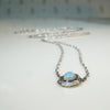 Petite Opal in Engraved Hexagon Conversion Pendant