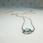 Petite Opal in Engraved Hexagon Conversion Pendant