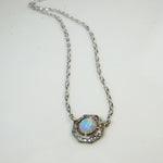 Petite Opal in Engraved Hexagon Conversion Pendant