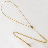 Elegant Victorian Gold Filled Chain with Pearl Slide
