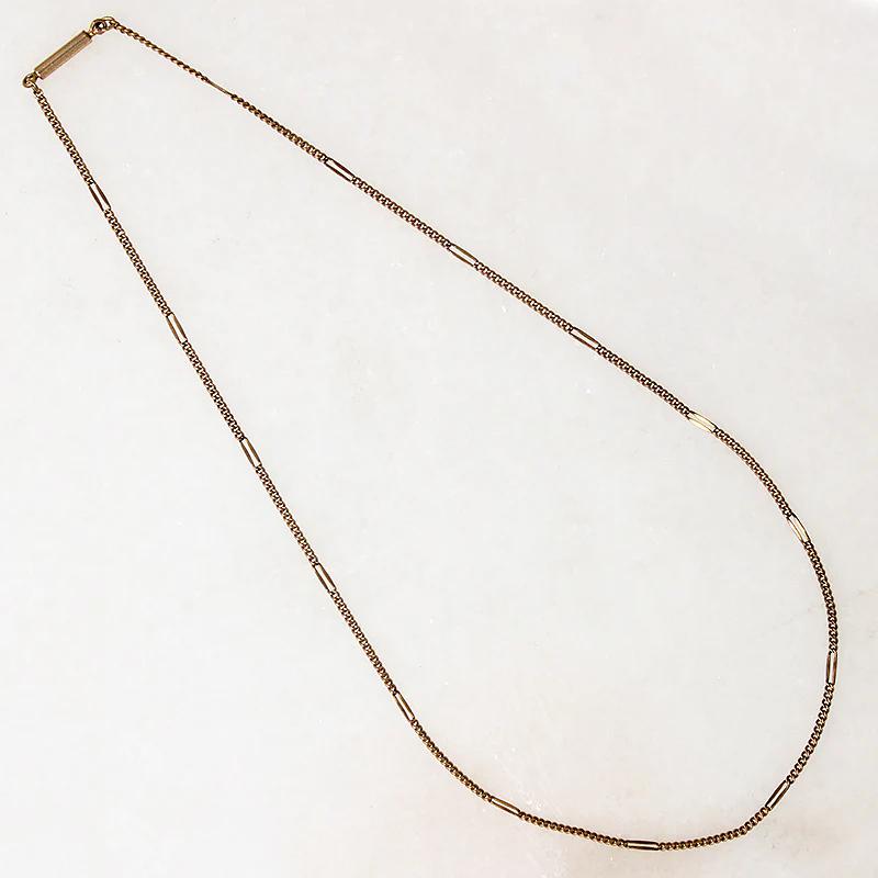 Gold Filled Victorian Curb Chain with Fancy Flat Links