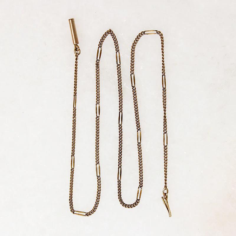 Gold Filled Victorian Curb Chain with Fancy Flat Links
