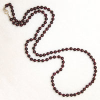 Lustrous 30" Strand of Vintage Garnet Beads