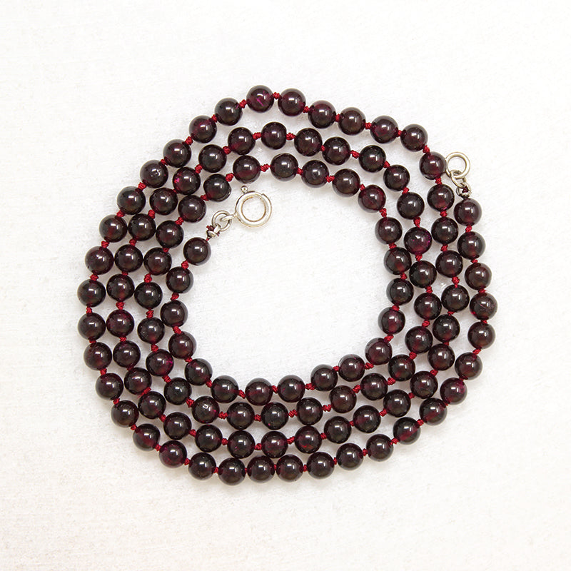 Lustrous 30" Strand of Vintage Garnet Beads