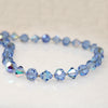 Icy Blue Aurora Borealis Glass Bead Necklace 