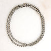 Double Strand Rhinestone Line Choker Necklace