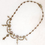 Decadent 1930s Rose Cut Garnet Festoon Necklace
