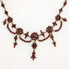 Decadent 1930s Rose Cut Garnet Festoon Necklace
