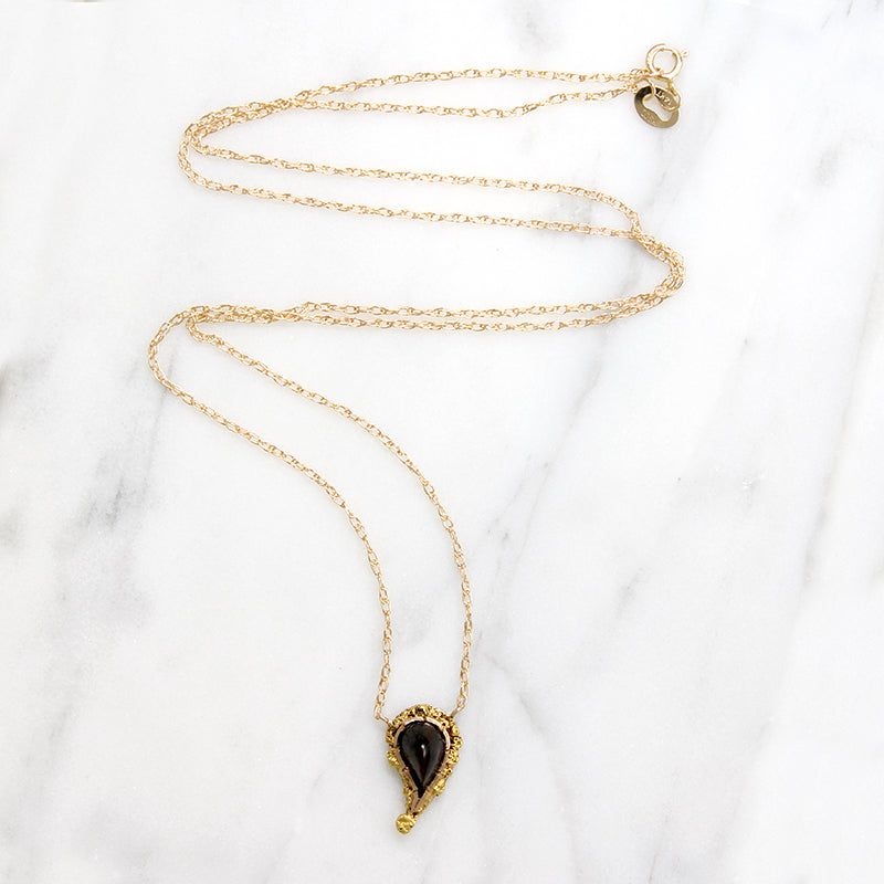 Alaskan Gold Rush Petrified Tusk & Nugget Necklace