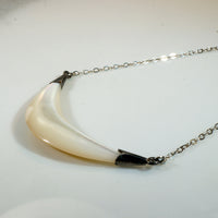 Mother of Pearl Crescent & Sterling Necklace