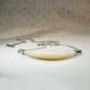 Mother of Pearl Crescent & Sterling Necklace